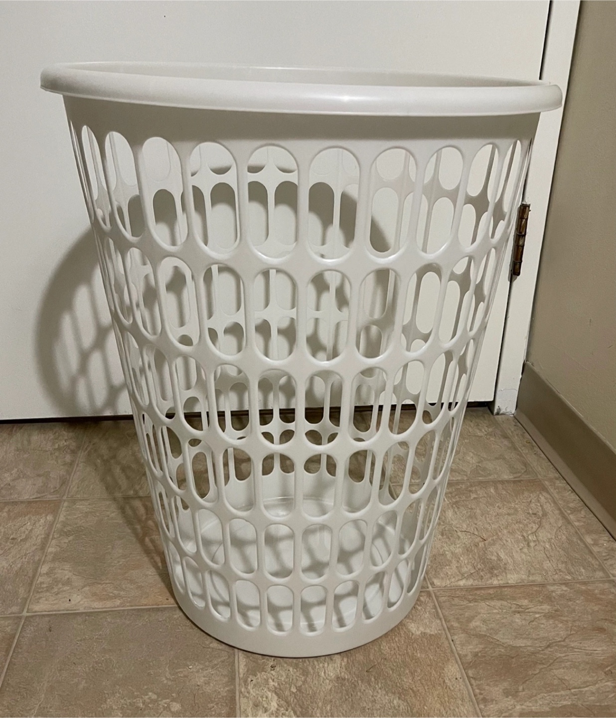 Brand New White Plastic Laundry Basket