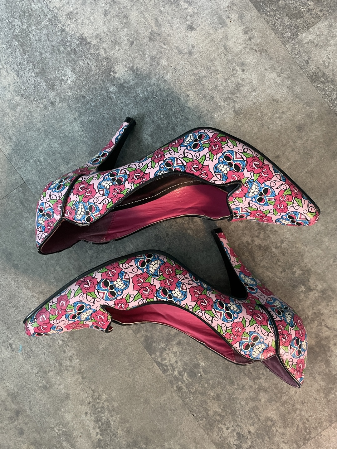 T.U.K. Skull Floral Heels - photo 2