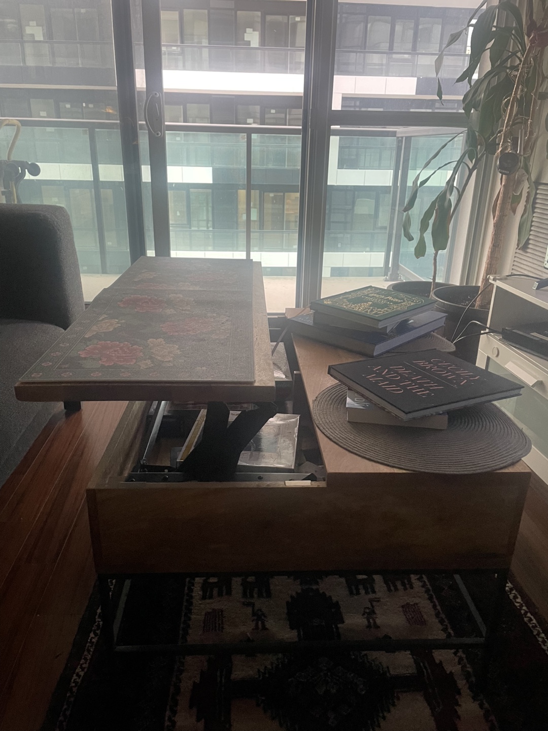 West Elm- pop up storage - Lift-Top Coffee Table