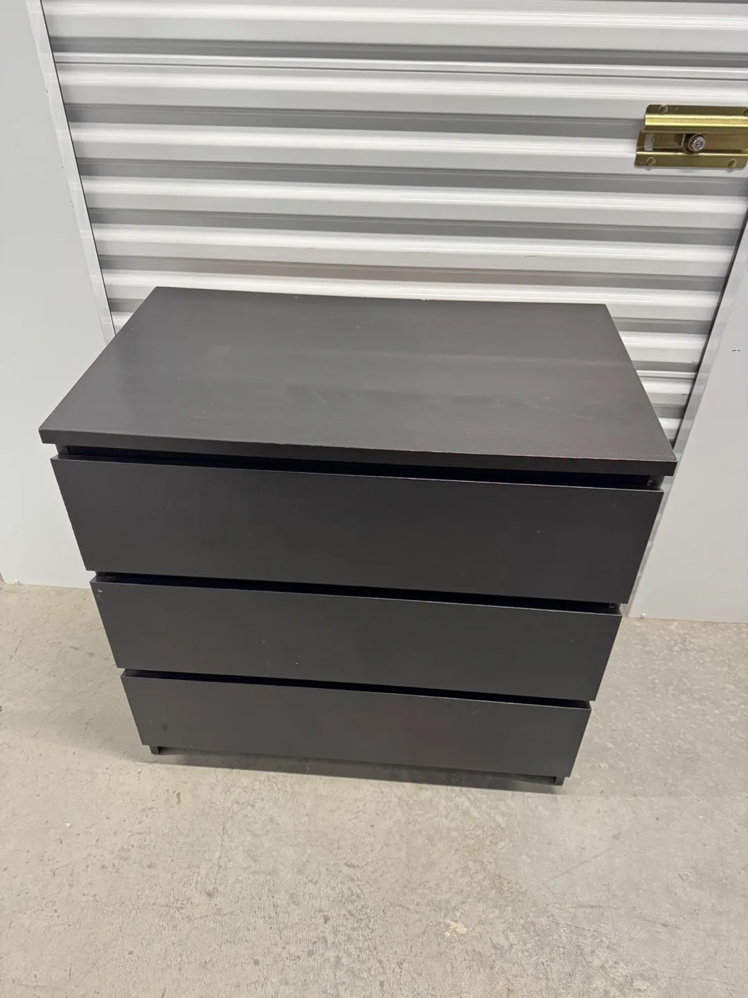 Ikea black Malm 3 drawer Dresser (Delivery Available) thumbnail