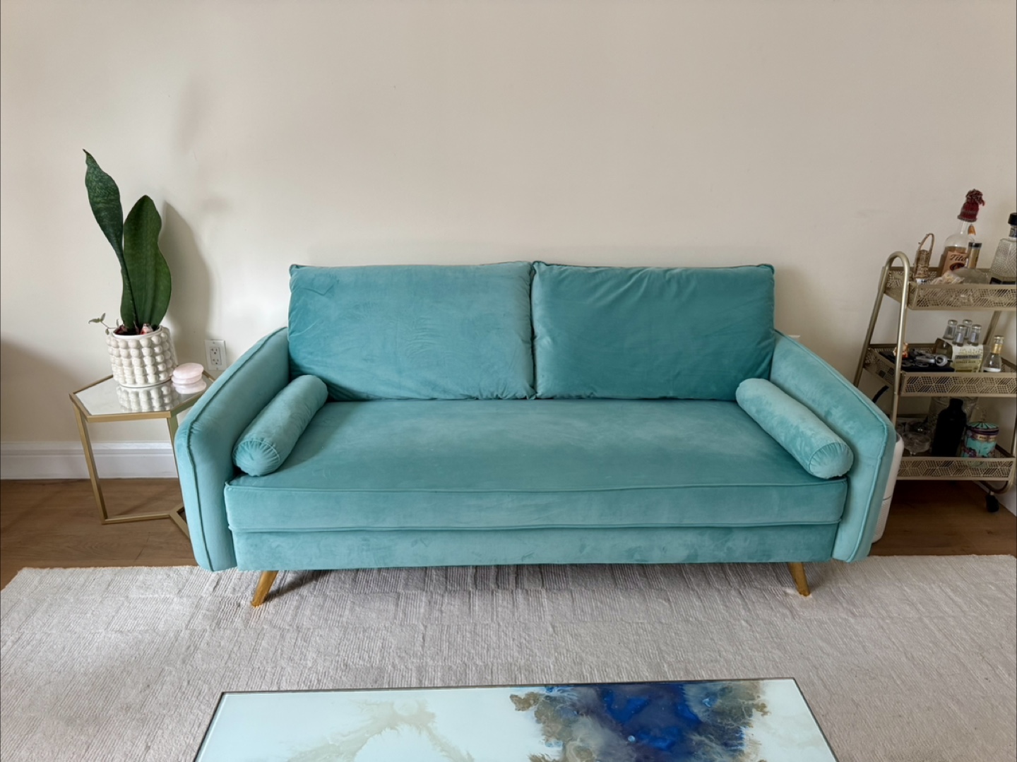 Mint Velvet Sofa with Bolster Pillows - for best offer - photo 5