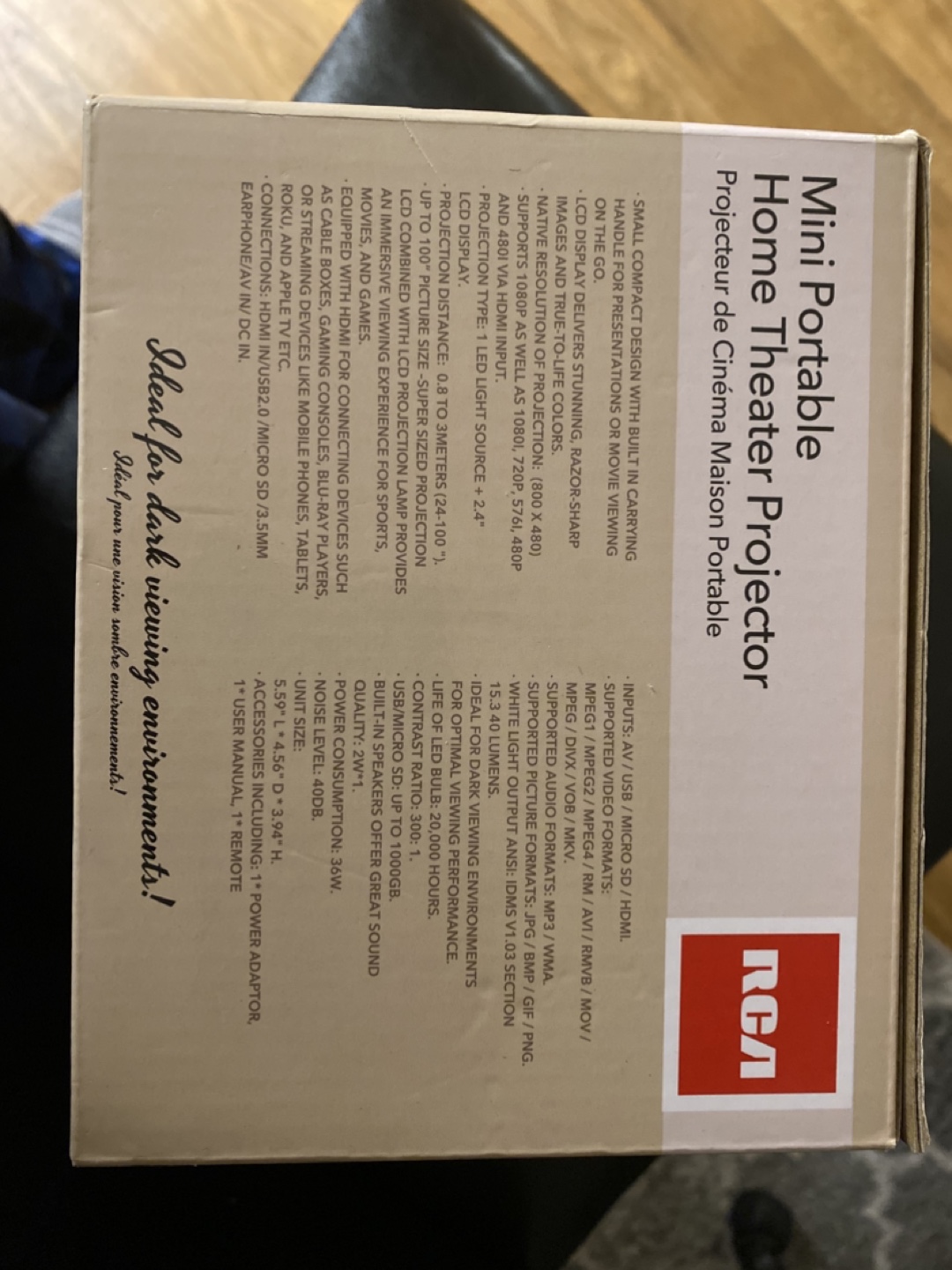 RCA Mini Portable Home Theater Projector - photo 2