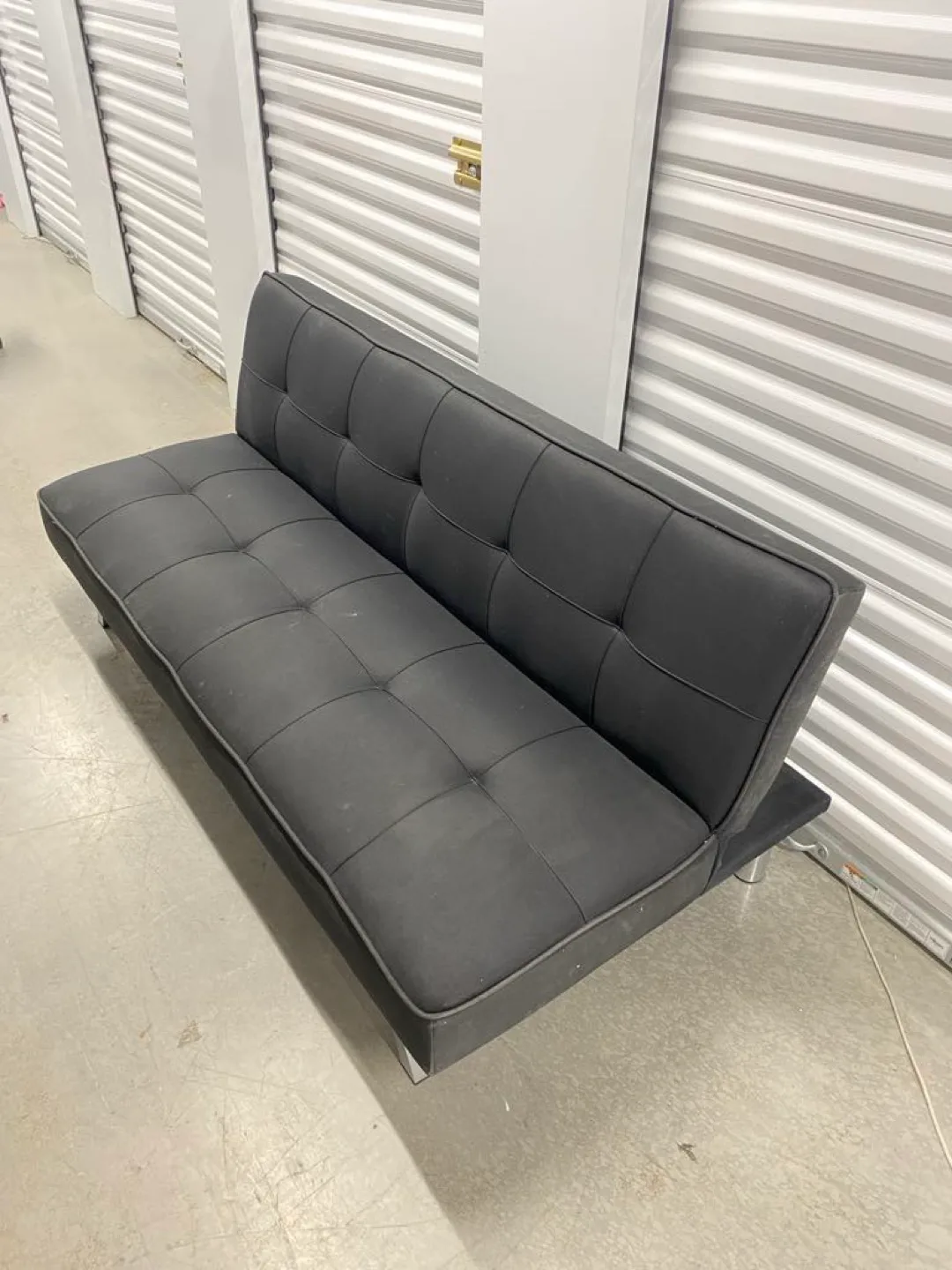 Black Futon sofa bed couch (delivery available) thumbnail
