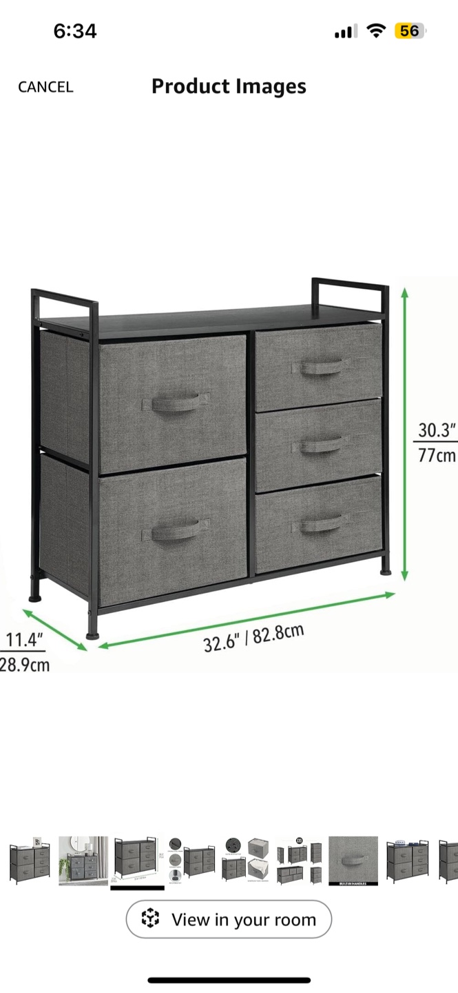 Grey Fabric Storage Dresser - photo 2