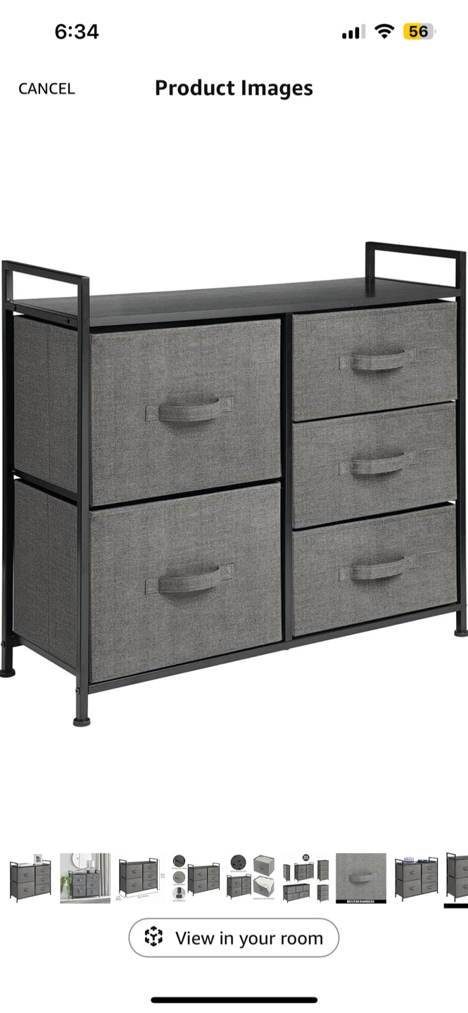 Grey Fabric Storage Dresser - photo 4