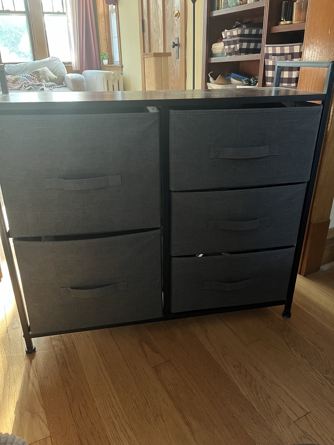 Grey Fabric Storage Dresser