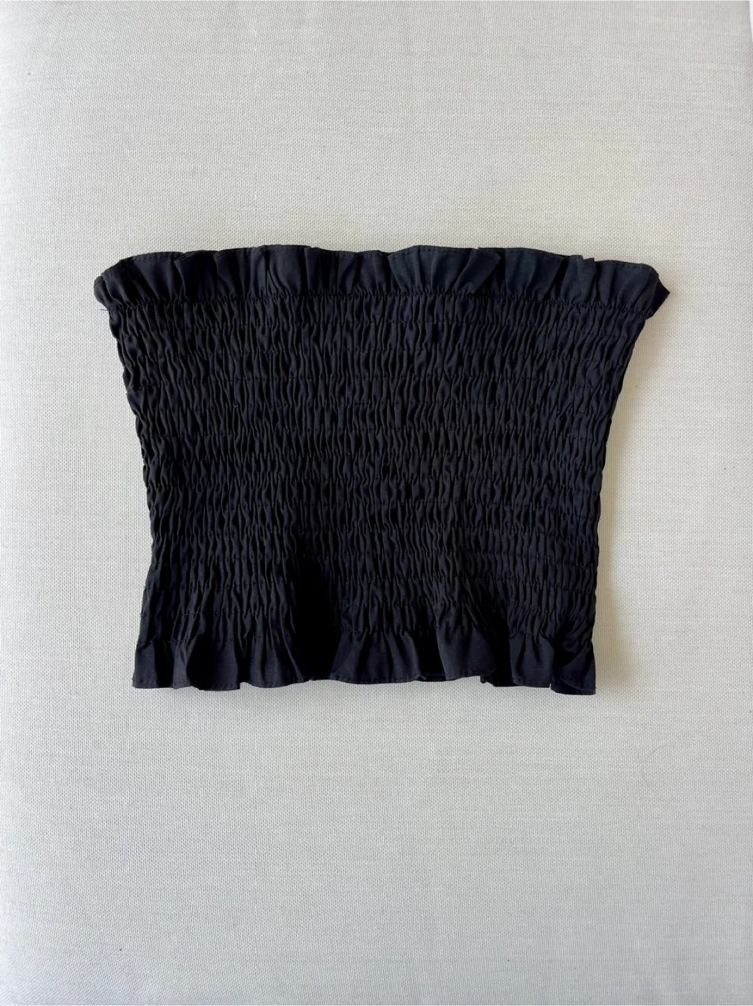 Black Smocked Tube Top thumbnail