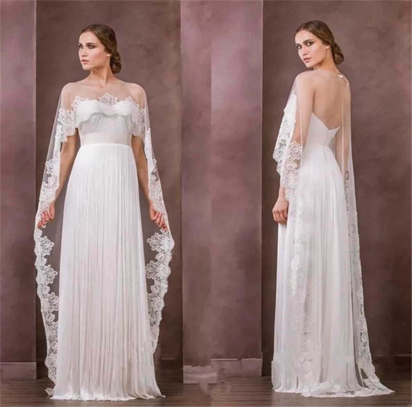 Lace trimmed wedding veil image indicator(2)