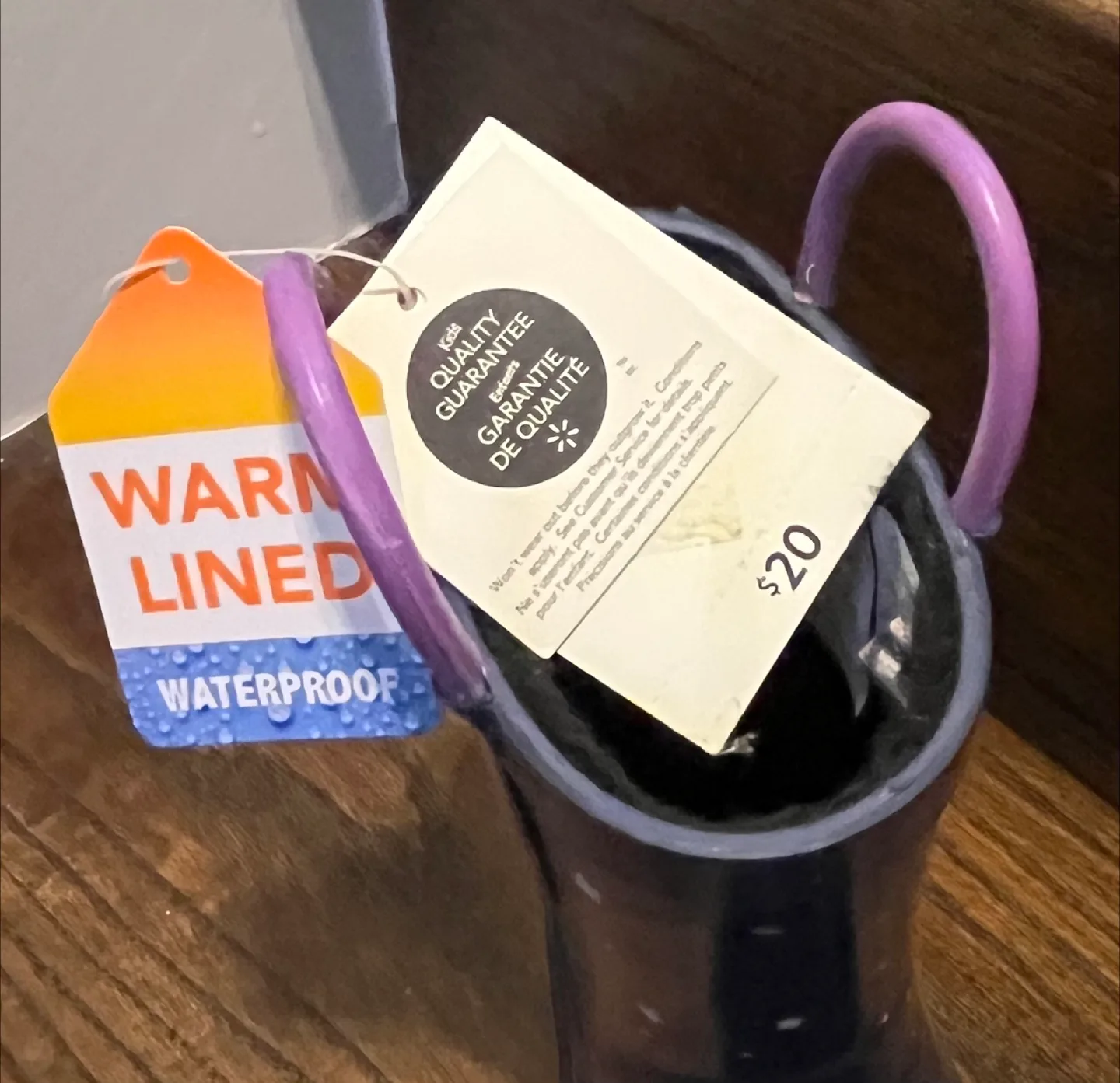 Kids' Warm Lined Waterproof Rain Boots image indicator(2)