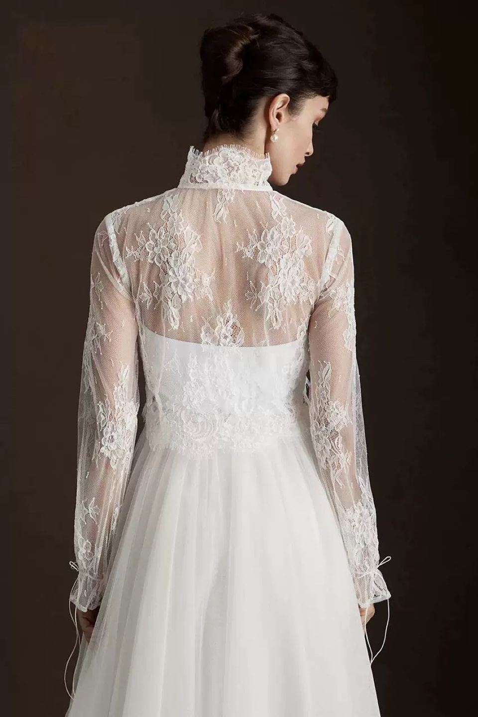 White Lace Long Sleeve Top - photo 3