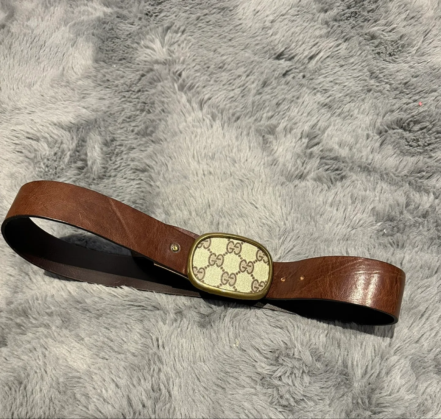 Gucci Brown Leather Belt thumbnail