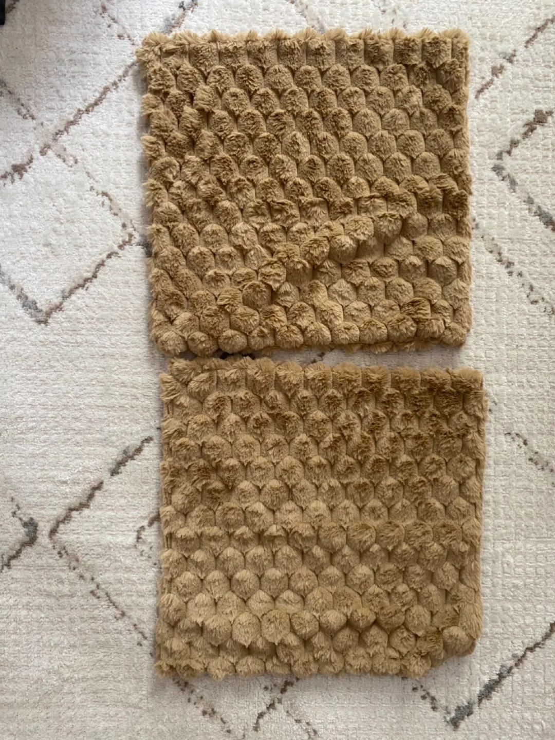Tan Faux Fur cover Pillows thumbnail