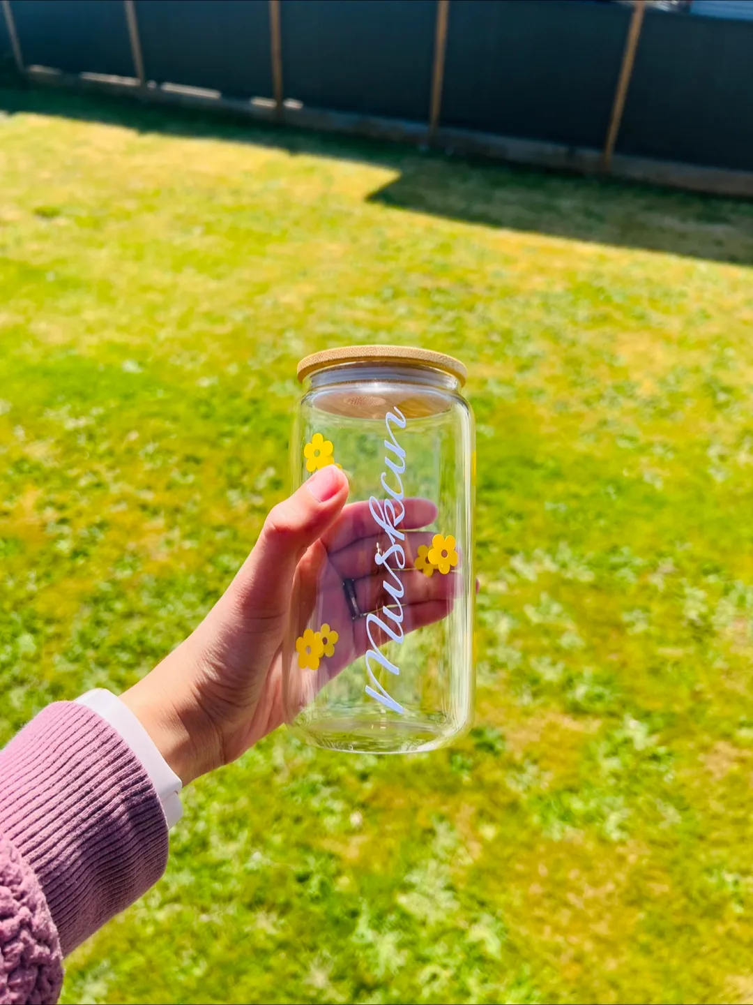 Personalized Summer Glass Cup thumbnail