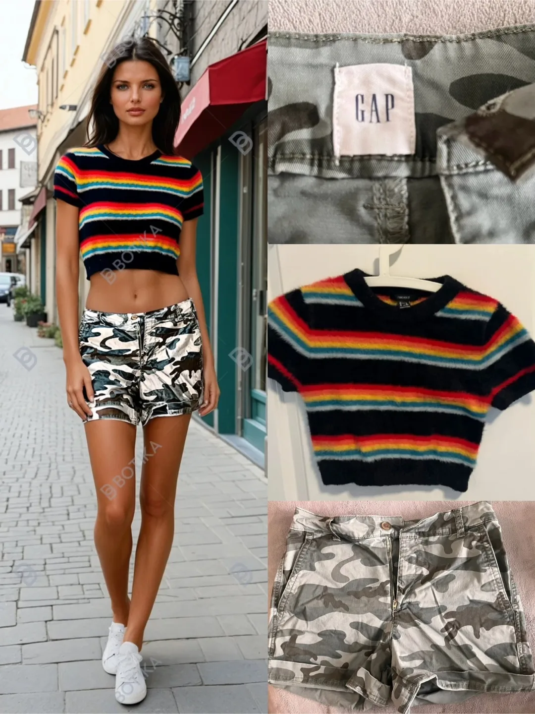🔥Y2K SET🔥GAP Shorts and Forever 21 sweater set‼️ thumbnail