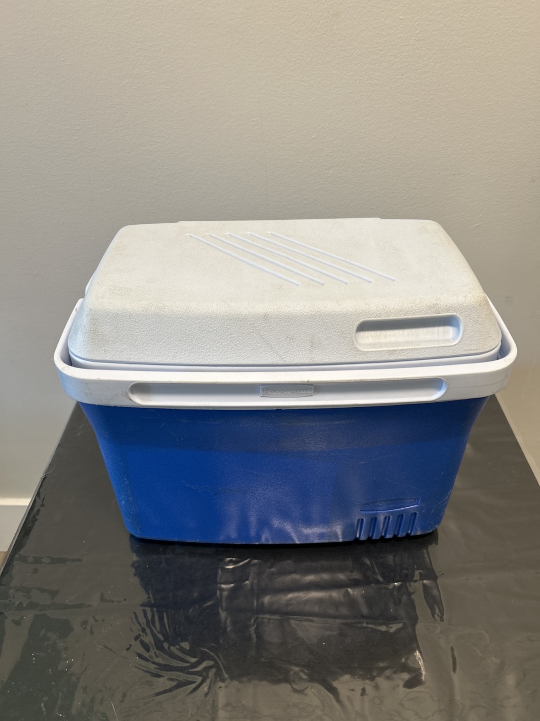 Rubbermaid Blue and White Cooler