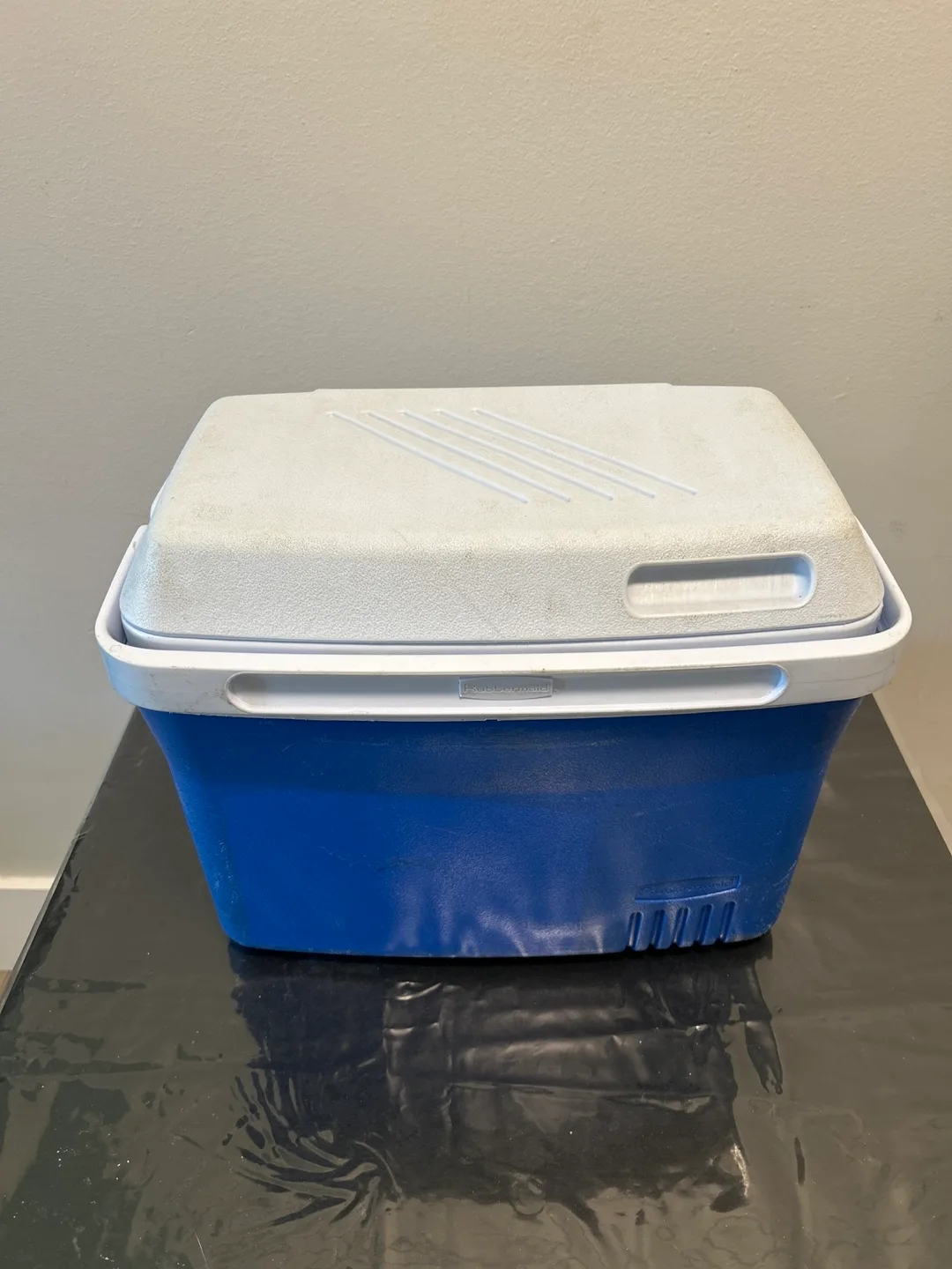 Rubbermaid Blue and White Cooler thumbnail