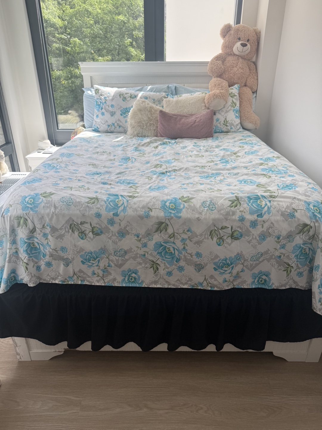 Queen size bed and mattress