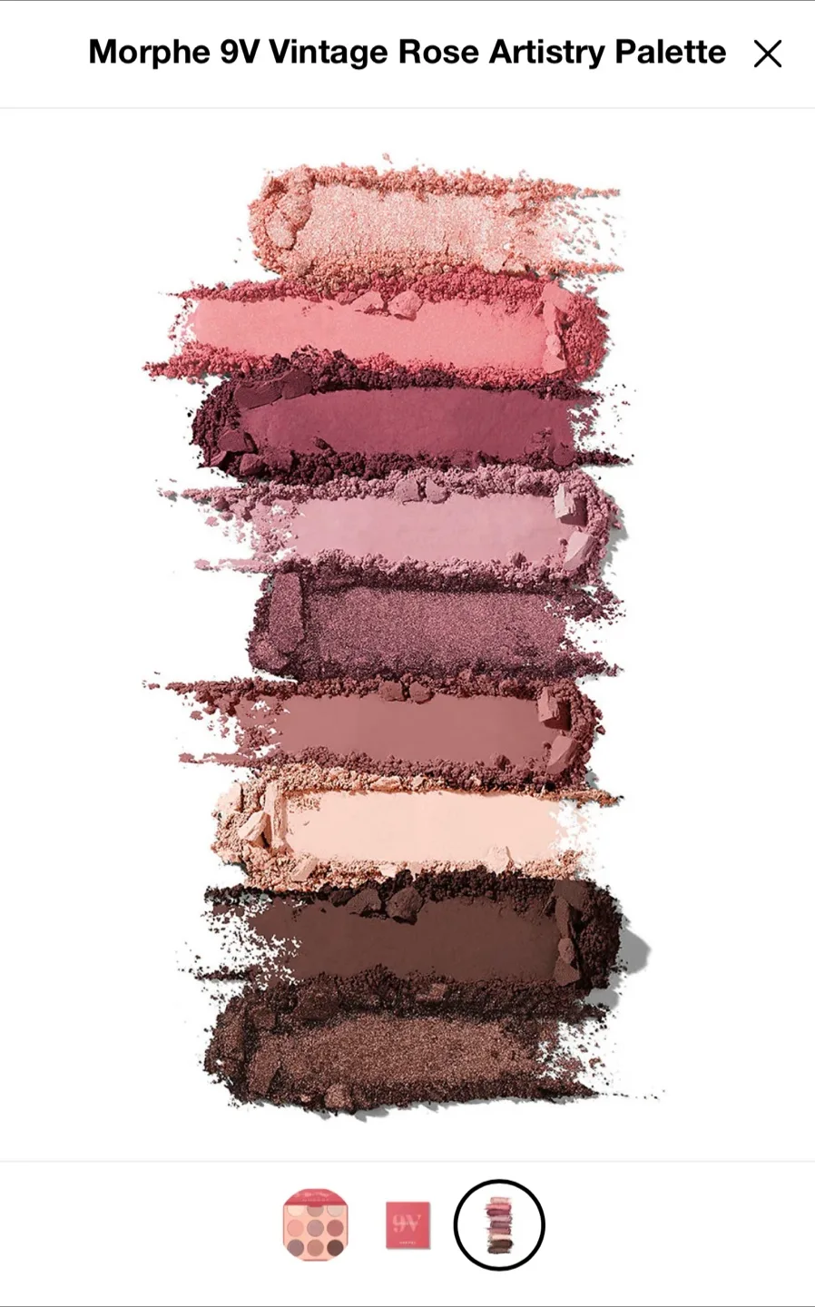 Morphe 9V Vintage Rose Artistry Palette thumbnail