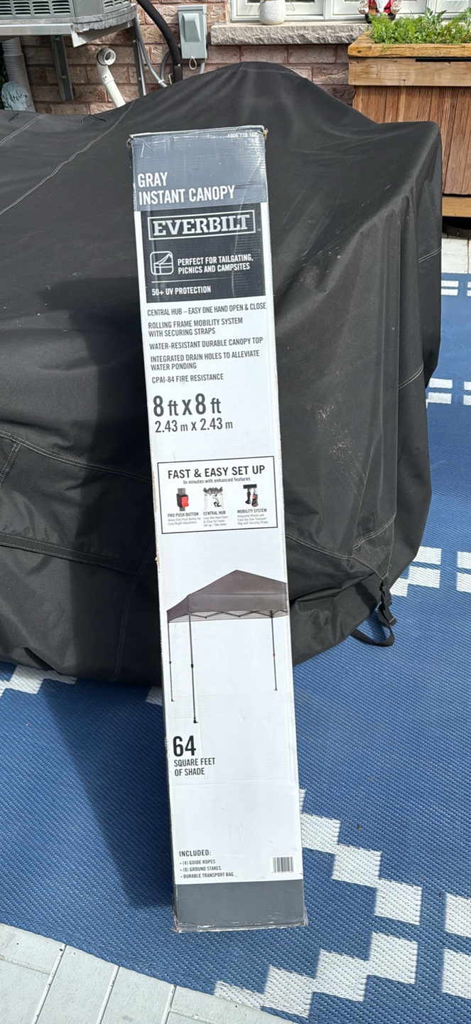 Everbilt Gray Instant Canopy