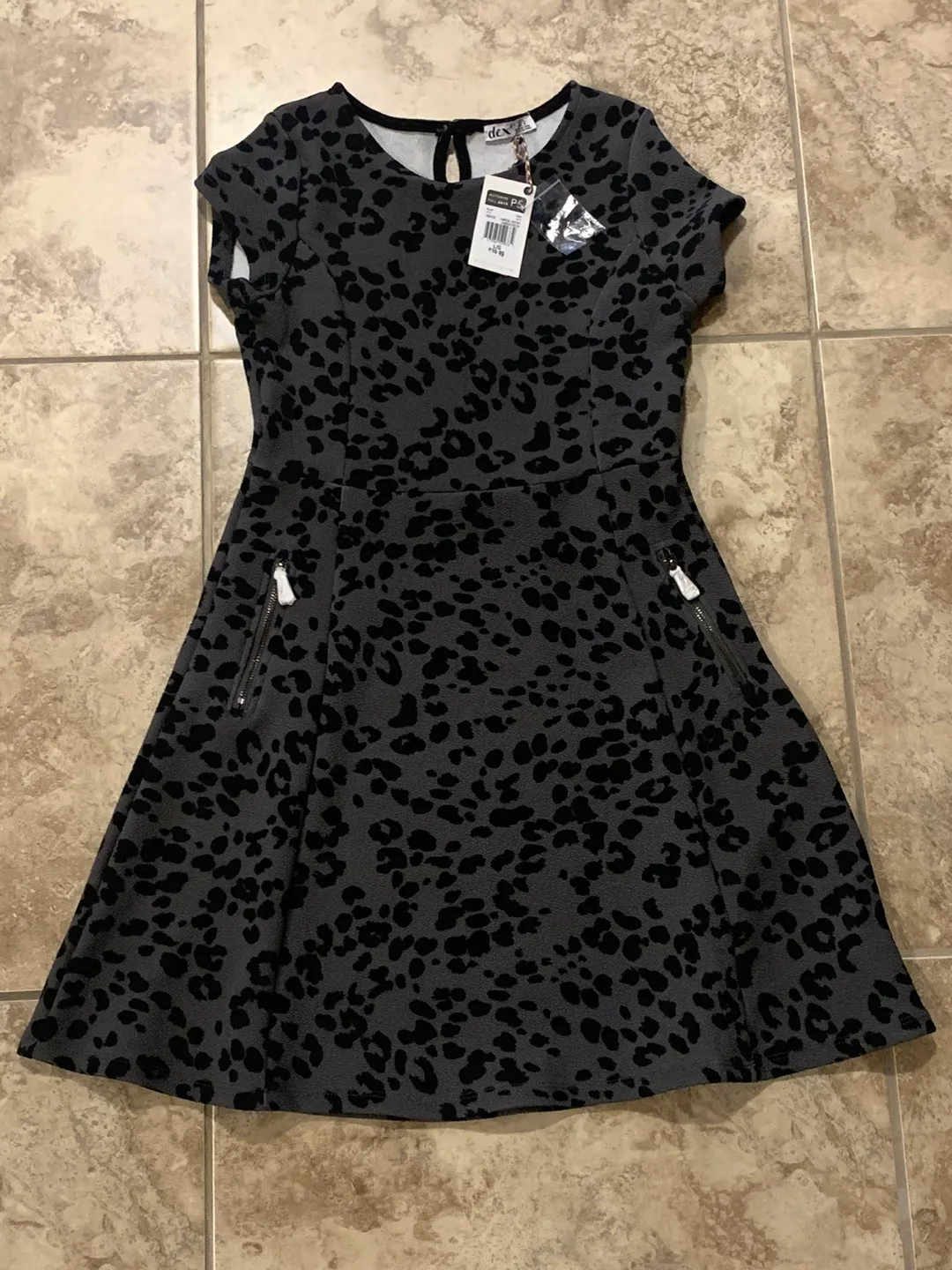 DEX Leopard Print Dress Girls Large thumbnail
