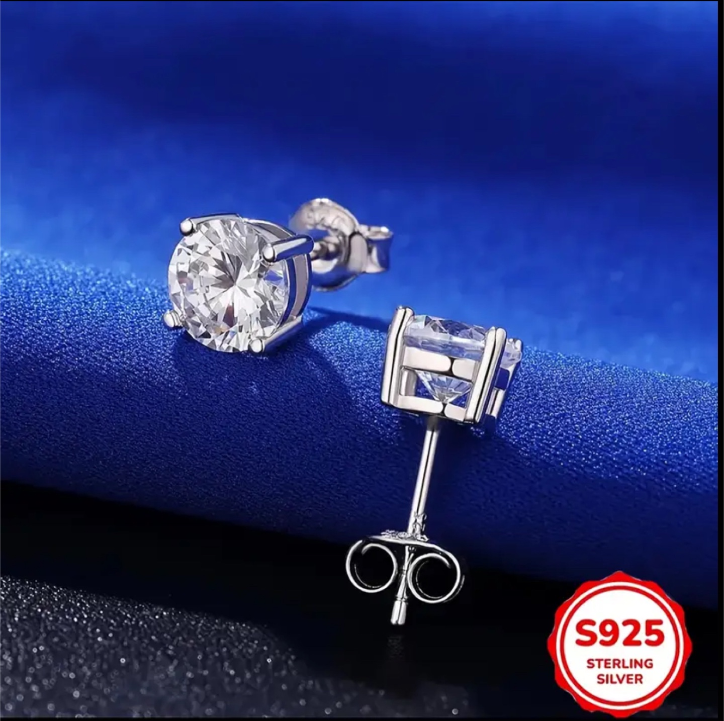S925 Sterling Silver Stud Earrings - photo 2