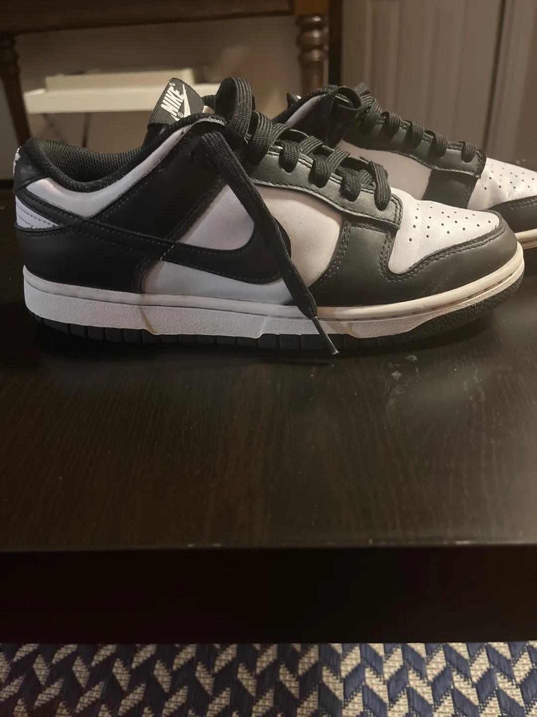 Nike Dunk Low Black and White Sneakers thumbnail