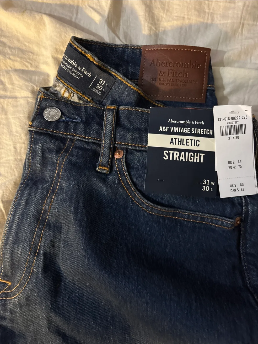 Abercrombie & Fitch Athletic Straight Jeans image indicator(3)