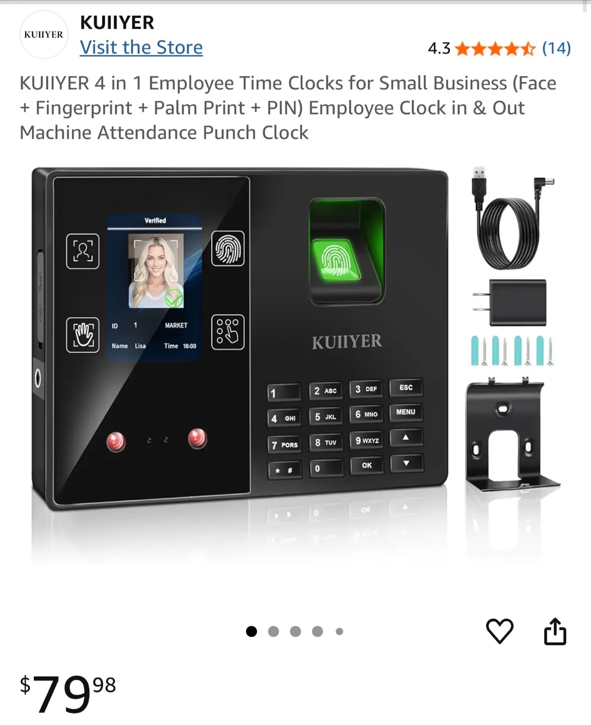 KUIYIER Time Attendance Machine image indicator(3)