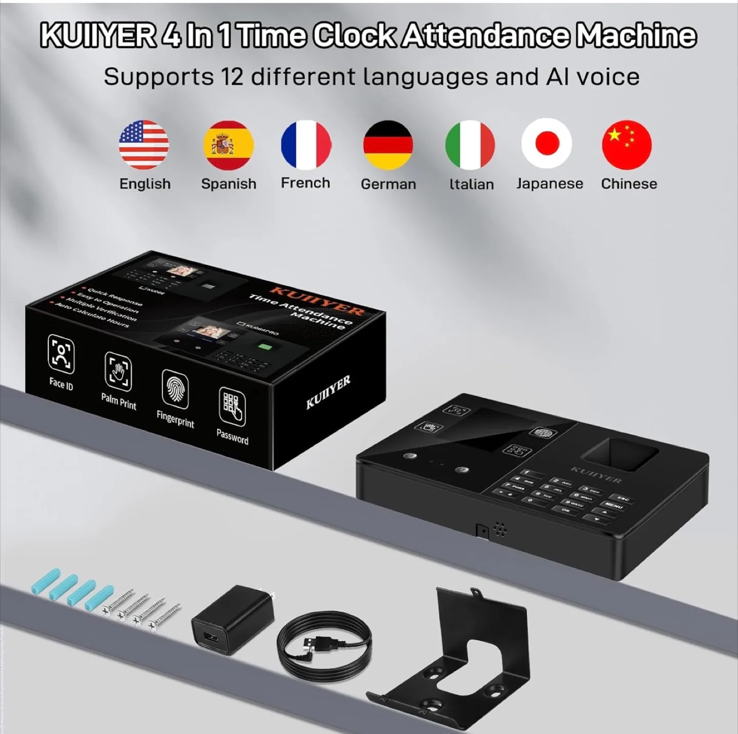 KUIYIER Time Attendance Machine image indicator(9)