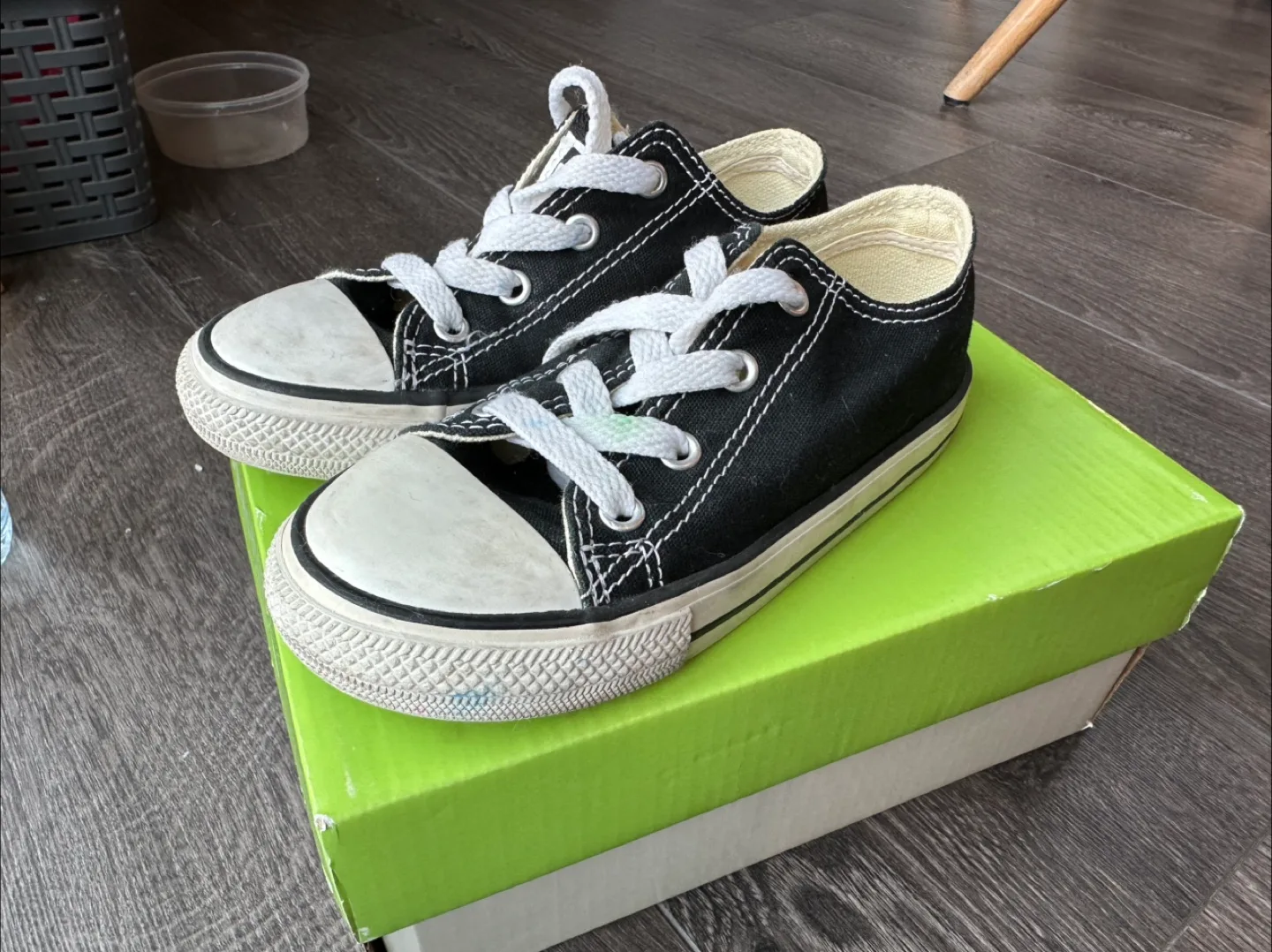 Black Converse toddler shoes size 10 toddler thumbnail
