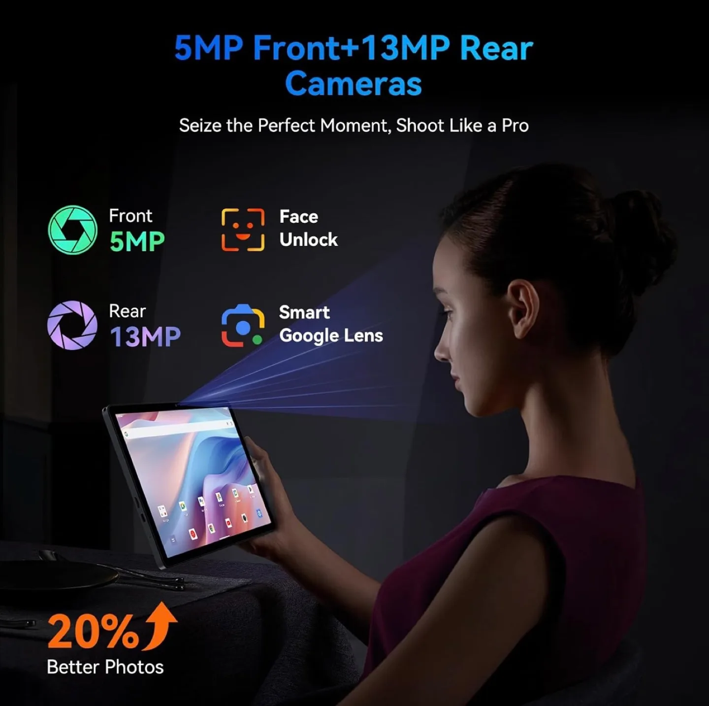 TABWEE Android Tablet 11 Inch, Includes Keyboard, Mouse, Stylus image indicator(10)