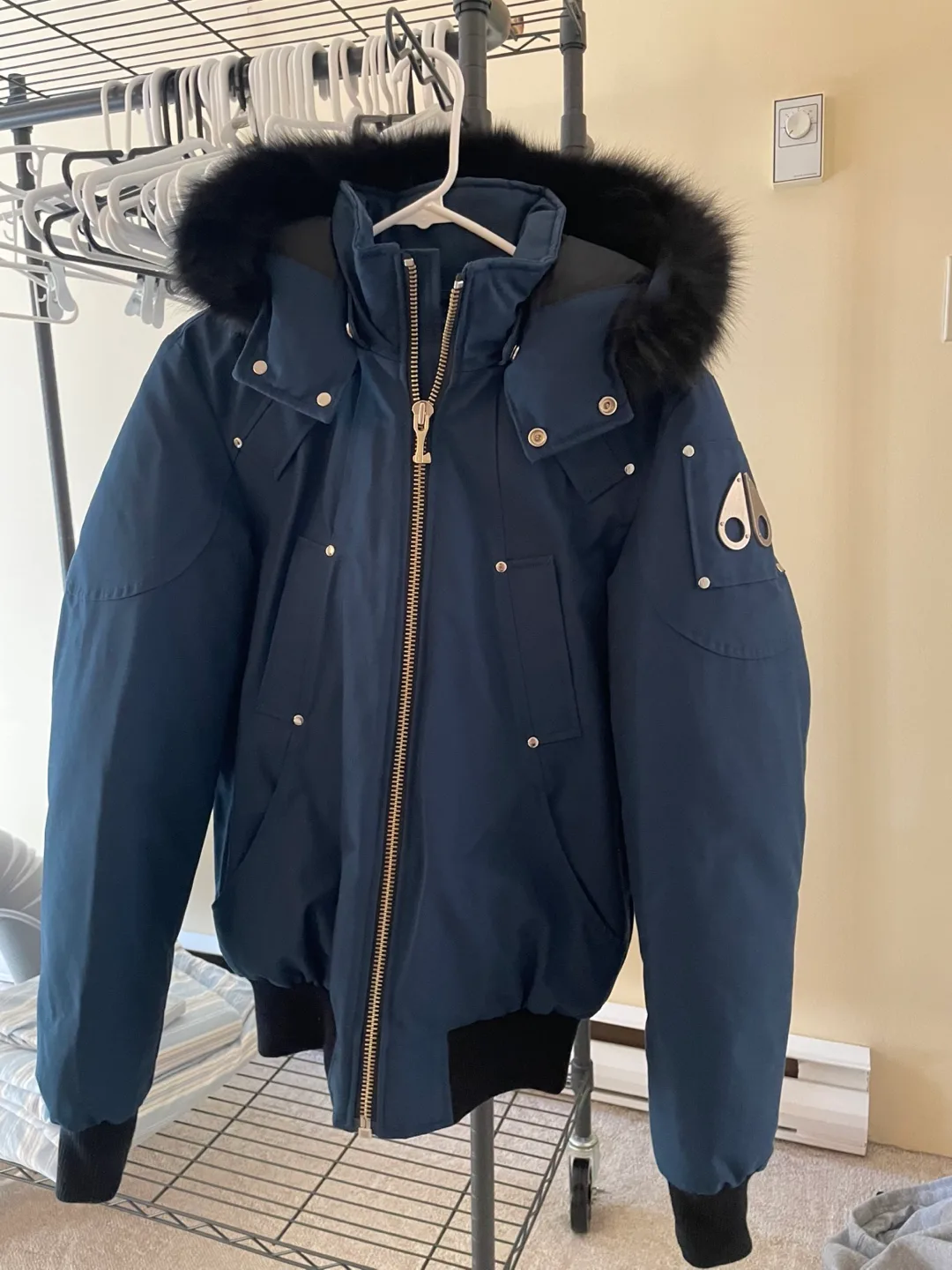 Moose Knuckles Winter Jacket with Fur Hood thumbnail