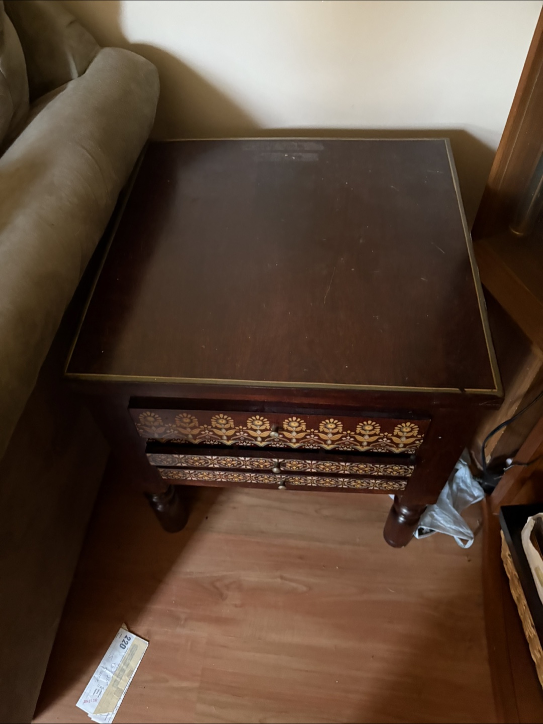 Antique Wood Games Table