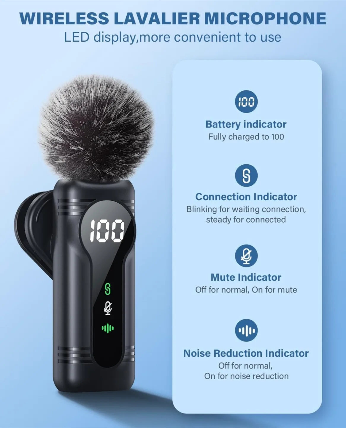 Wireless Lavalier Microphone image indicator(5)