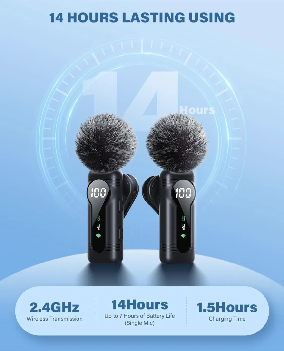 Wireless Lavalier Microphone image indicator(7)