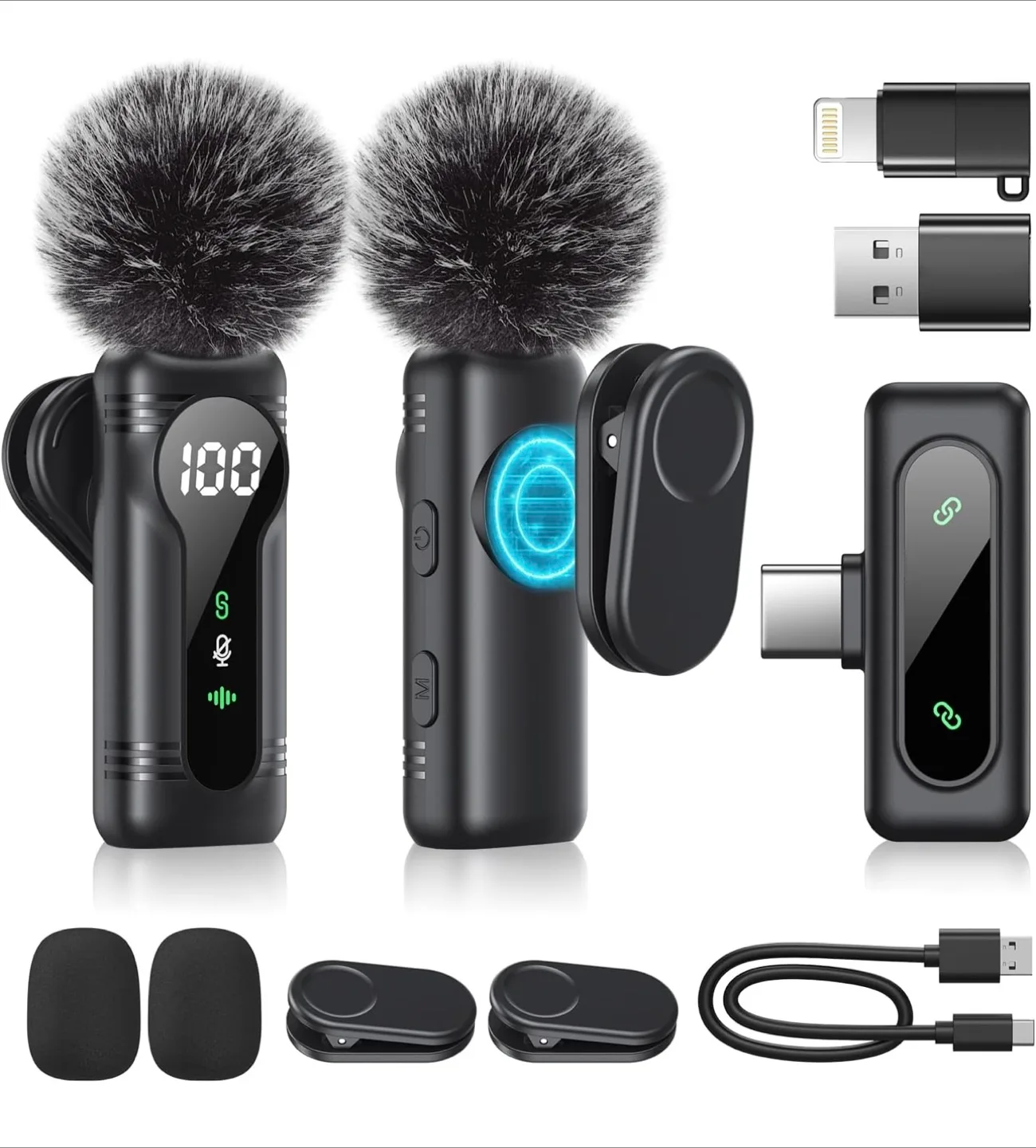 Wireless Lavalier Microphone image indicator(10)