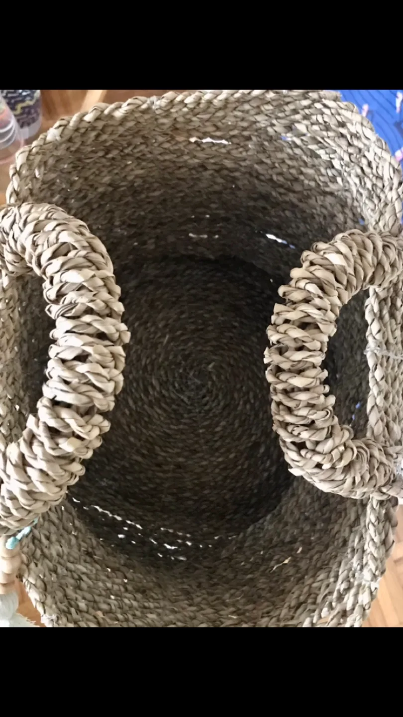 Beautiful Seagrass Basket- for cosy blanket, plant, pillows image indicator(6)