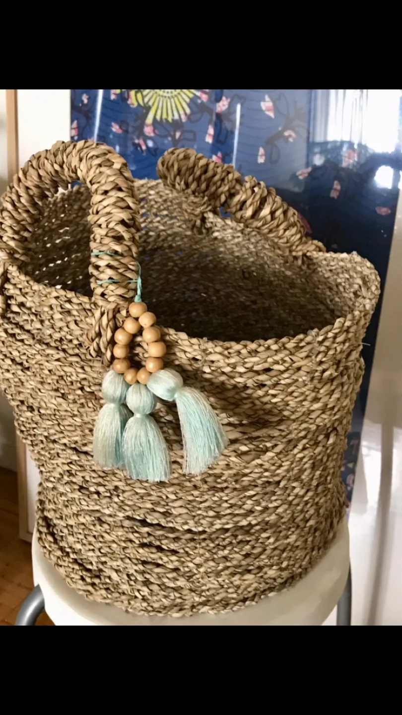 Beautiful Seagrass Basket- for cosy blanket, plant, pillows image indicator(7)