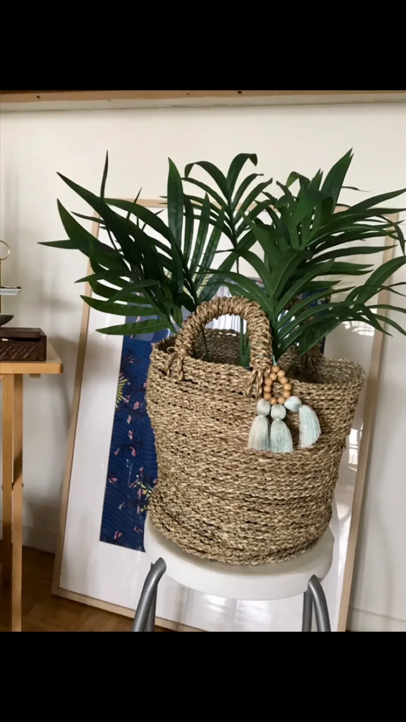 Beautiful Seagrass Basket- for cosy blanket, plant, pillows image indicator(8)