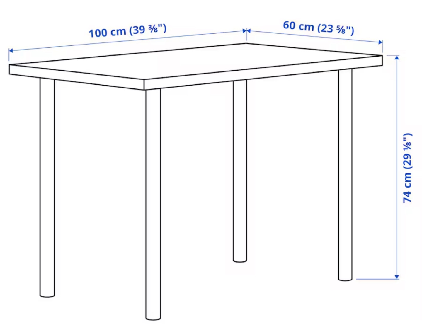 IKEA linnmon table - photo 4