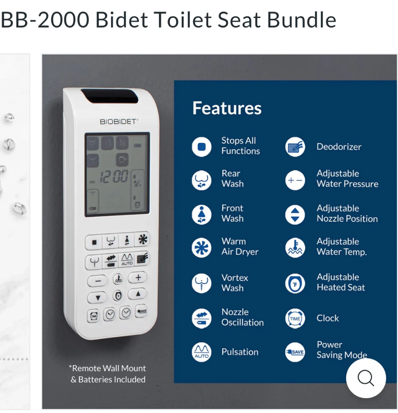 Bio Bidet BB-2000 Smart Toilet Seat Bundle image indicator(3)