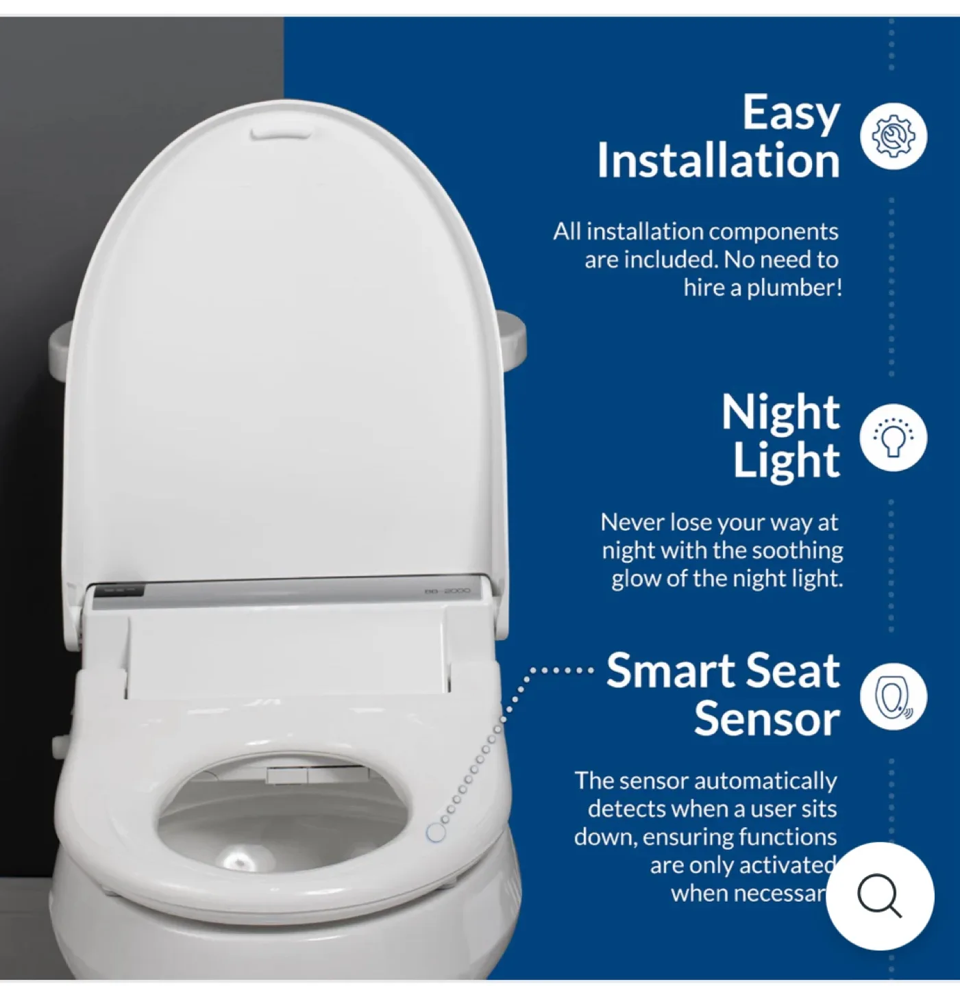 Bio Bidet BB-2000 Smart Toilet Seat Bundle image indicator(4)
