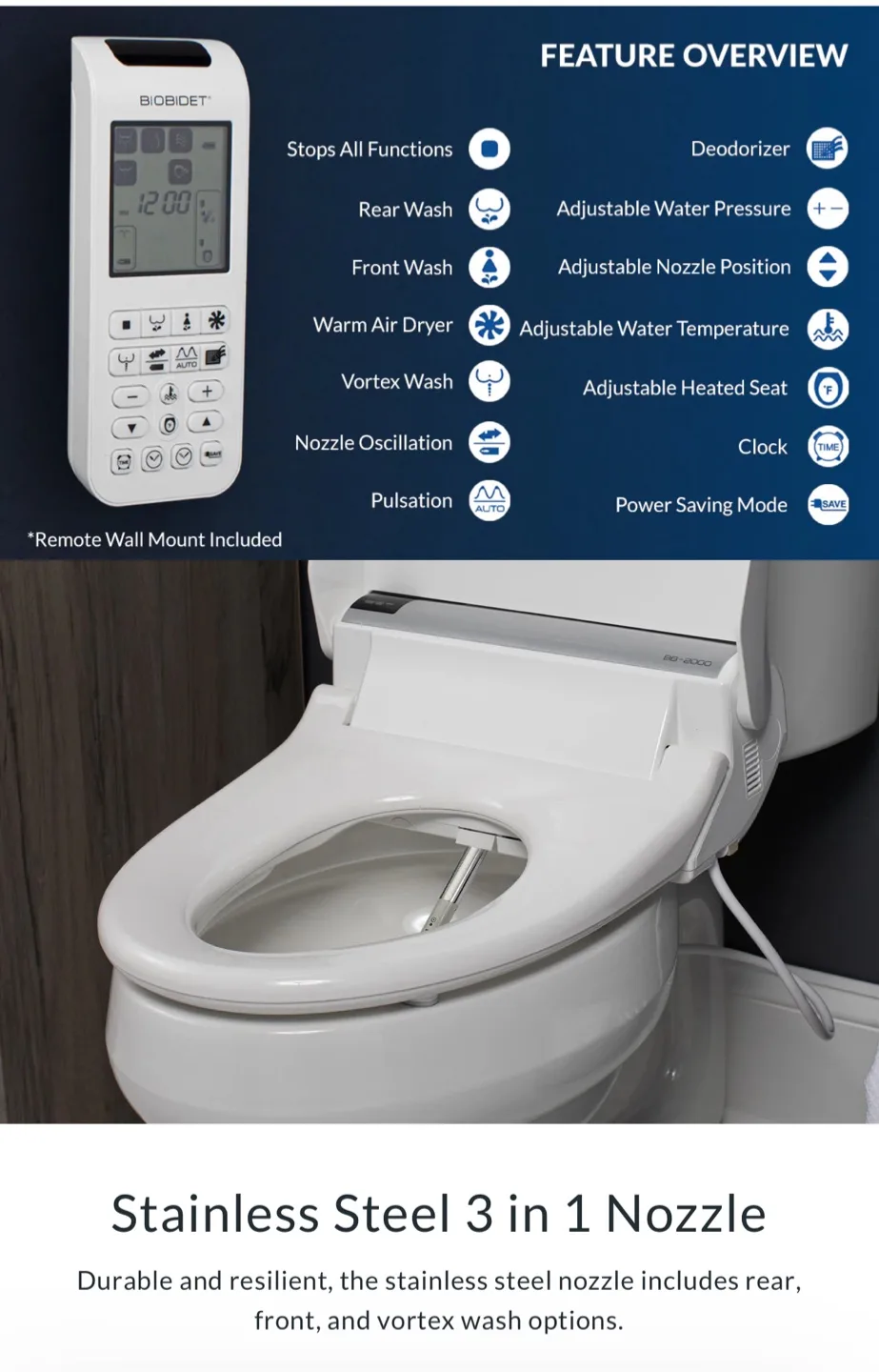 Bio Bidet BB-2000 Smart Toilet Seat Bundle image indicator(8)