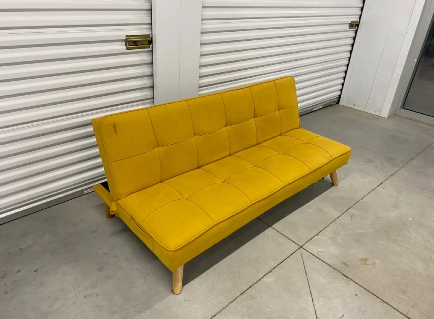 Mustard Yellow structube Futon Sofa Bed (delivery available) thumbnail