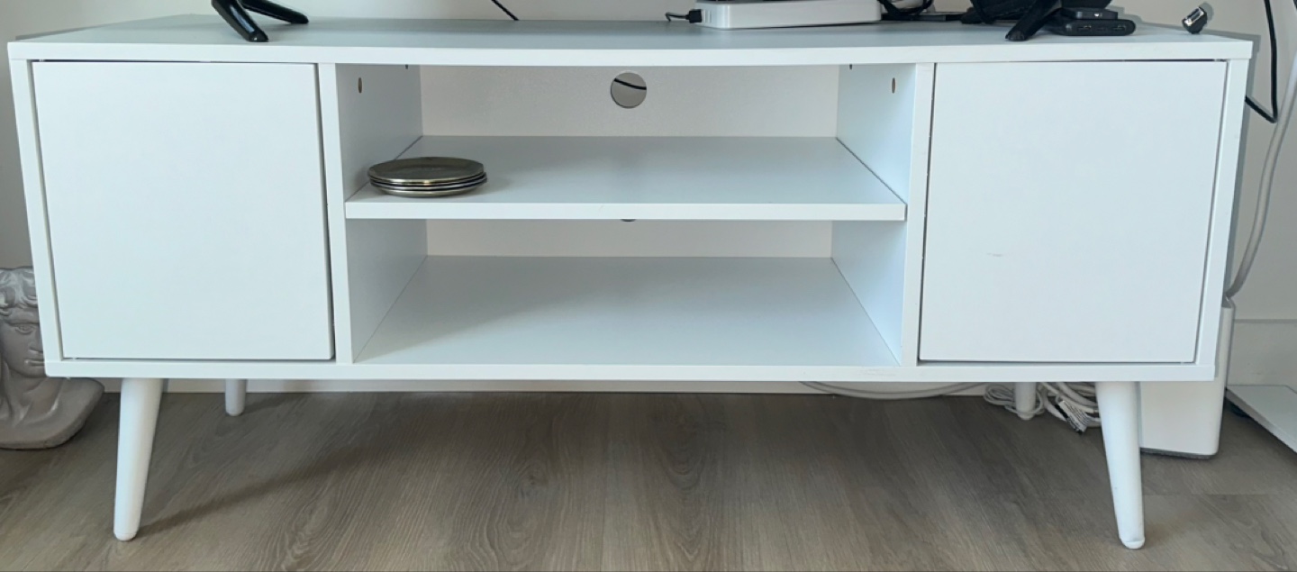 White TV Stand - photo 2