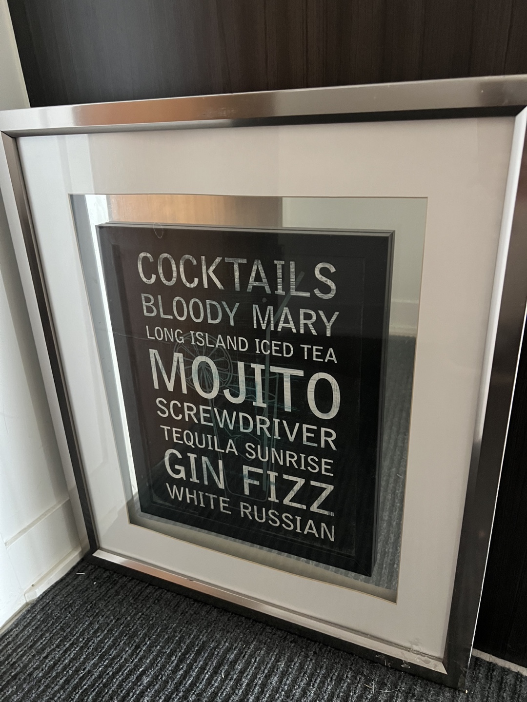 Cocktail Recipe Framed Sign