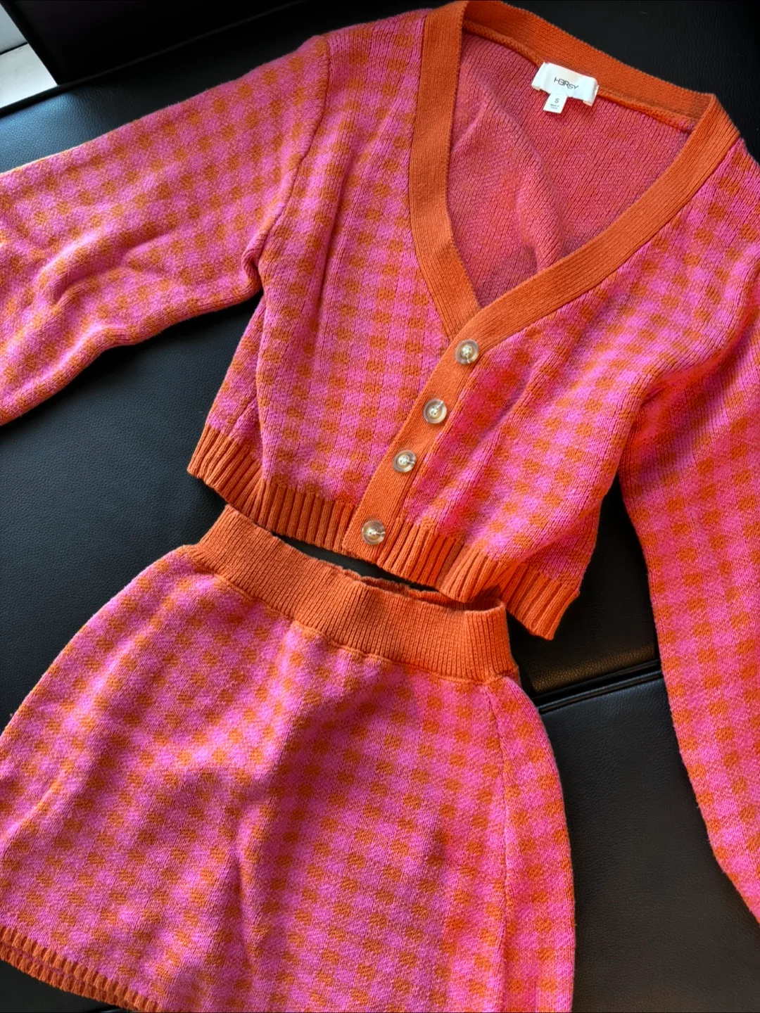 Two Piece Checkerboard Knit Set image indicator(2)