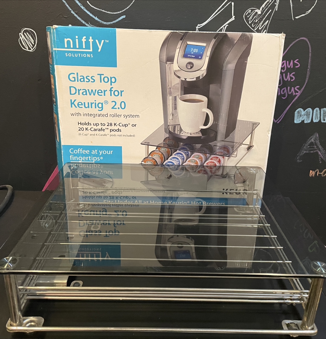 Nifty Solutions Glass Top Drawer for Keurig 2.0 - photo 2