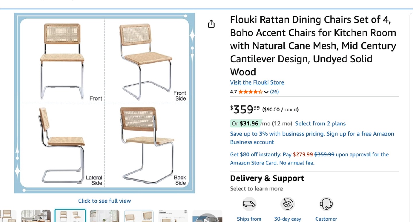 Rattan Dining Chair - photo 2