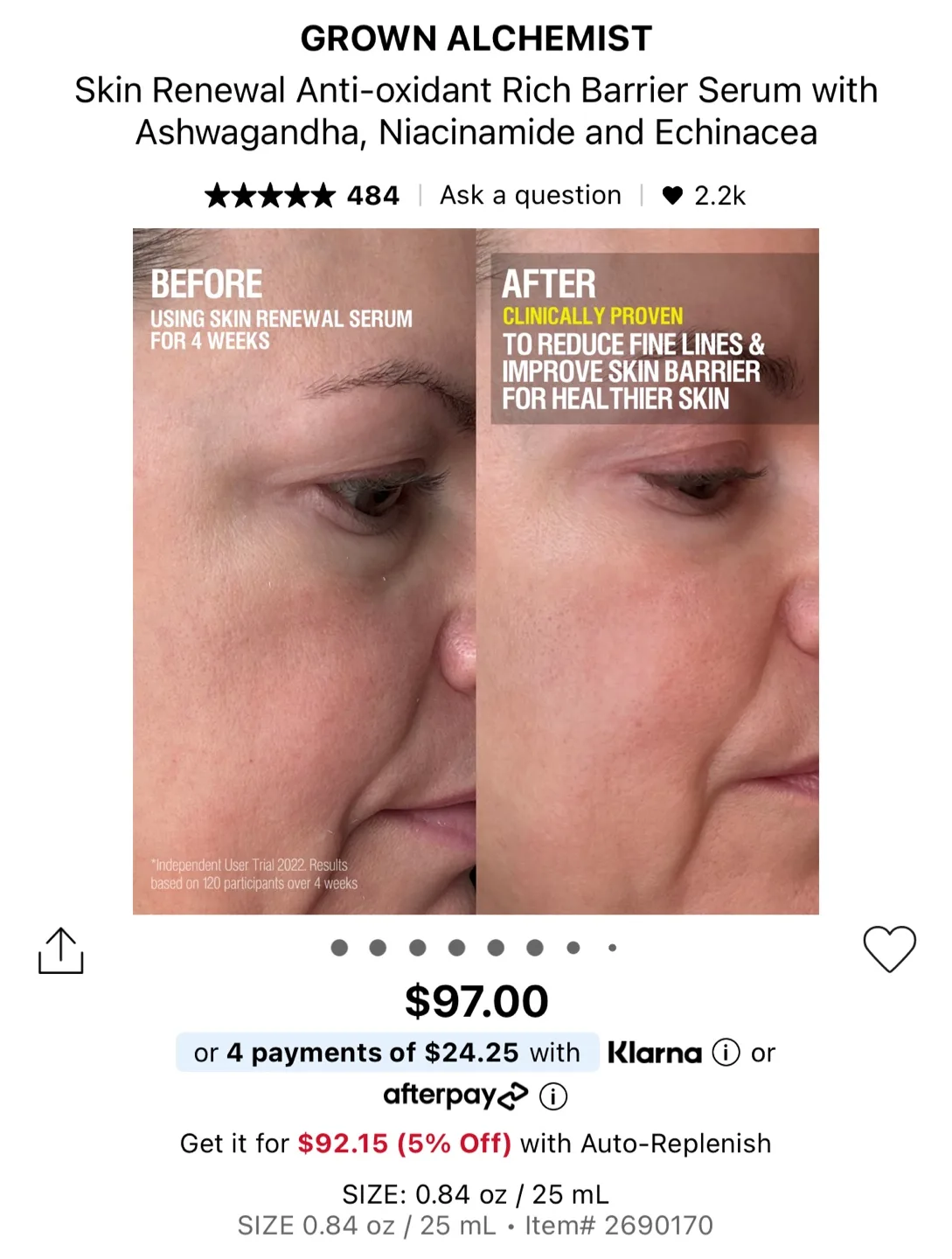 (Trial Size) GROWN ALCHEMIST Skin Renewal Serum image indicator(4)